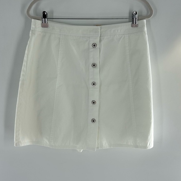 Kate Hill Dresses & Skirts - Kate Hill Petite Skort Women's 14P (Waist 32in) Ivory, Cotton Twill Front Snaps